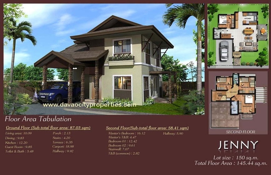 Twin Palms Residences Davao Jenny House and Lot Package. Davao homes.