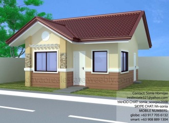 Pearl. This Grace Park house and lot package has 2 bedrooms and 1 toilet and bath. Can be loaned thru Pag-ibig financing.