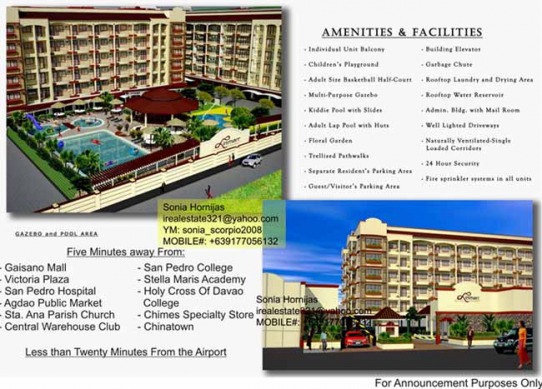 Linmarr Towers is a condominium complex in Davao City - Condo units in Davao City for sale.